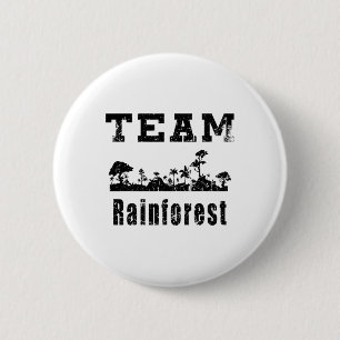 Team Rainforest Earth Day Vintage 6 Cm Round Badge