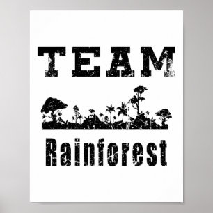 Team Rainforest Earth Day Vintage Poster