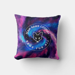 Team Rawr Galaxy Throw Pillow