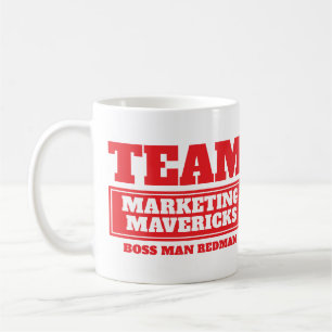 Team red personalise team and name mug
