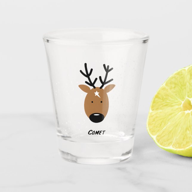 Team Reindeer - Comet Shot Glass (Front)