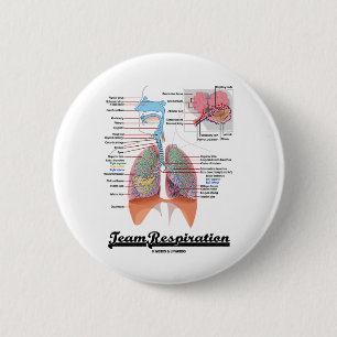 Team Respiration (Respiratory System) 6 Cm Round Badge