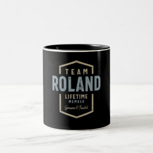 Team Roland Lifetime Member Personalised Name  Two-Tone Coffee Mug