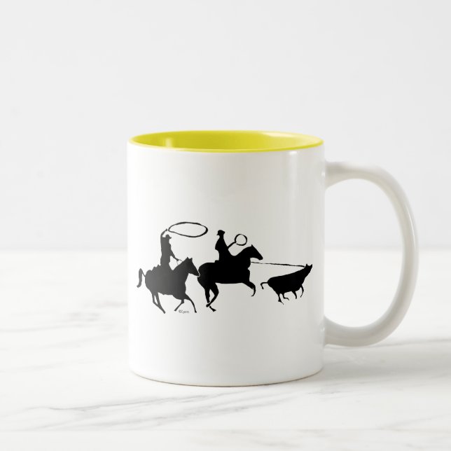 team ropers 100 Two-Tone coffee mug (Right)