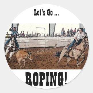 Team Ropers Classic Round Sticker