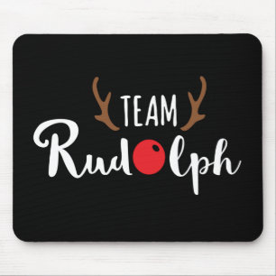 Team Rudolph Christmas Motif Mouse Pad