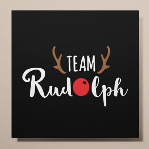 Team Rudolph Christmas Motif Poster