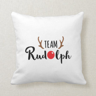 Team Rudolph Christmas Quote Cushion