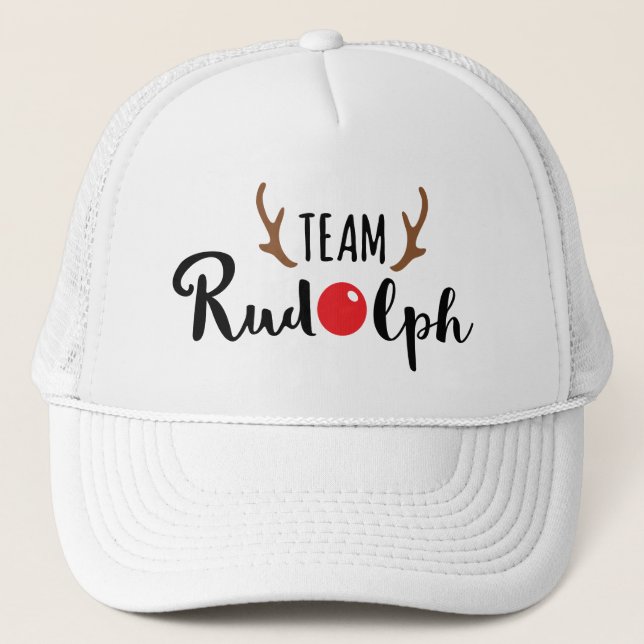 Team Rudolph - Christmas Team Logo Trucker Hat (Front)