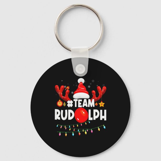 Team Rudolph-cool Christmas Reindeer Costume  Key Ring (Front)