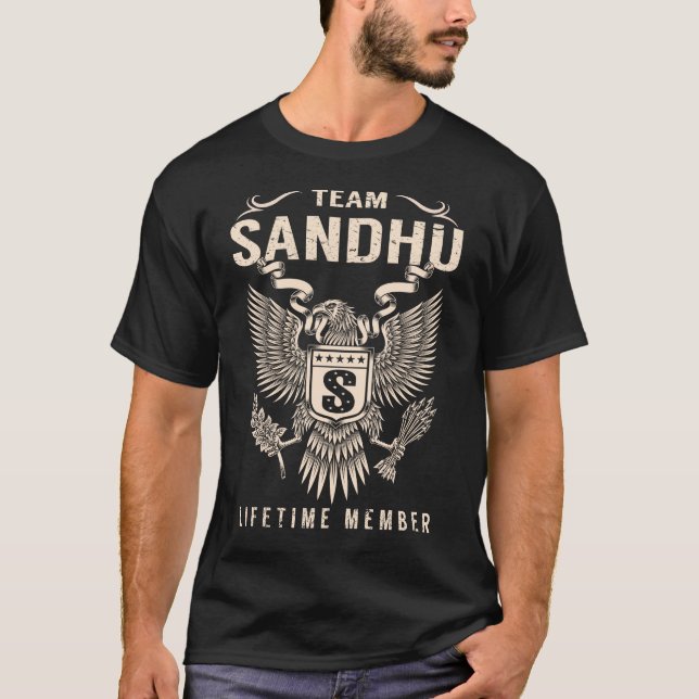 Team SANDHU Lifetime Member T-Shirt (Front)