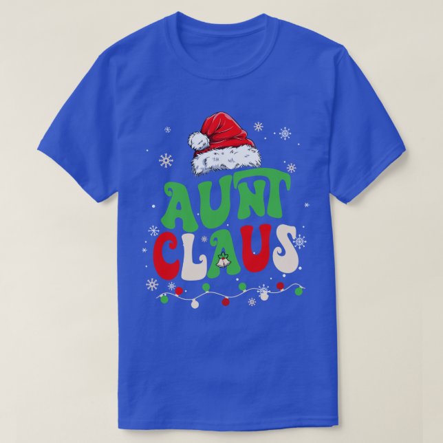 Team Santa Aunt Claus Elf Matching Family Christma T-Shirt (Design Front)