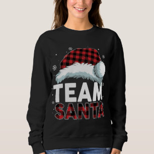 Team Santa Buffalo Plaid Matching Family Christmas Sweatshirt
