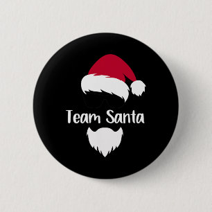 Team Santa Christmas Claus Costume Gift Matching F 6 Cm Round Badge