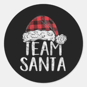 Team Santa Christmas Costume Gift Matching Family Classic Round Sticker