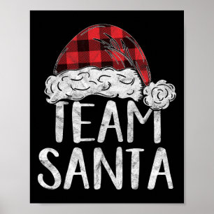 Team Santa Christmas Costume Gift Matching Family Poster