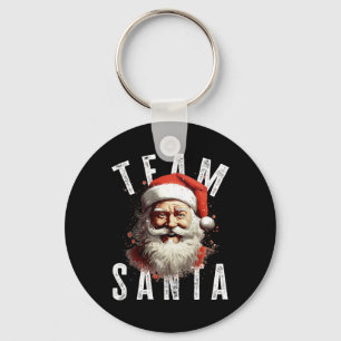 Team Santa Christmas Funny Xmas Santa Claus 3 Key Ring