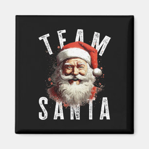 Team Santa Christmas Funny Xmas Santa Claus 3  Magnet