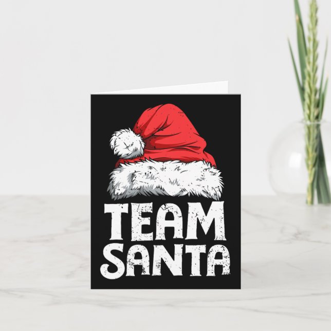 Team Santa Christmas Squad Family Matching Pyjamas Card (Front)