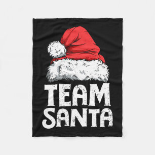 Team Santa Christmas Squad Family Matching Pyjamas Fleece Blanket