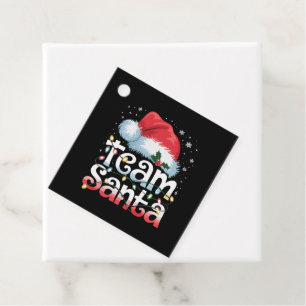 Team Santa Claus Christmas Family Matching Pajama Favour Tags