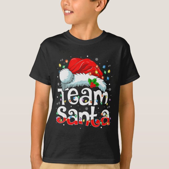 Team Santa Claus Christmas Family Matching Pajama  T-Shirt (Front)