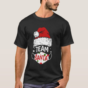 Team Santa Face Mask Christmas 2020 Costume Family T-Shirt
