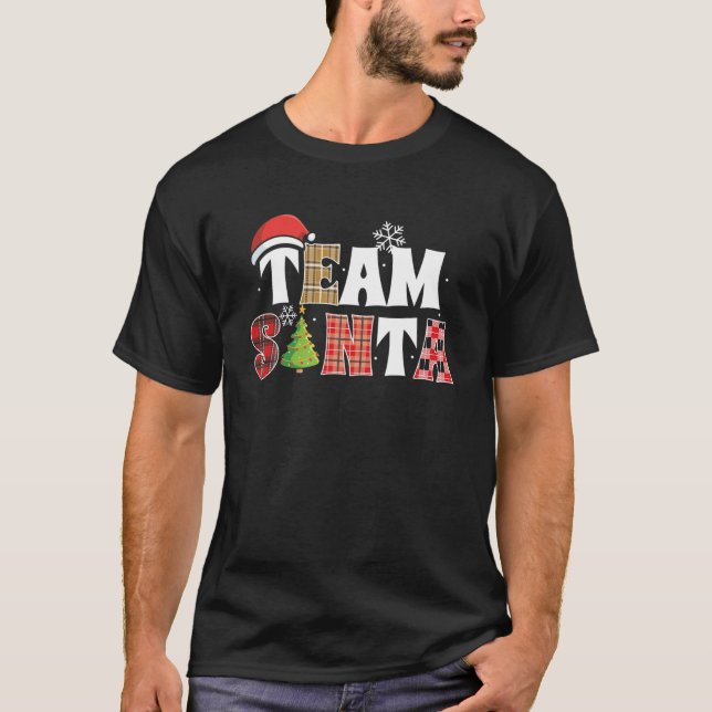 Team Santa Family Group Matching Christmas Pajama T-Shirt (Front)