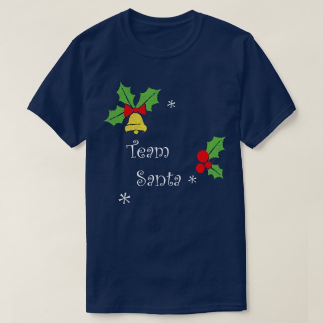 Team santa  Family Party Christmas Tee Funny Boy G (Design Front)