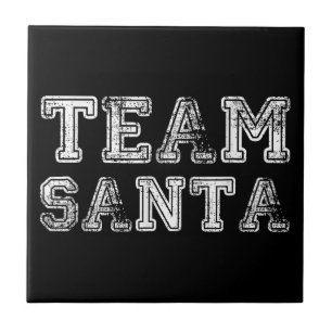 Team Santa Funny Christmas Ceramic Tile
