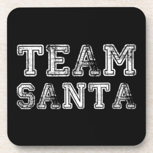 Team Santa Funny Christmas Coaster