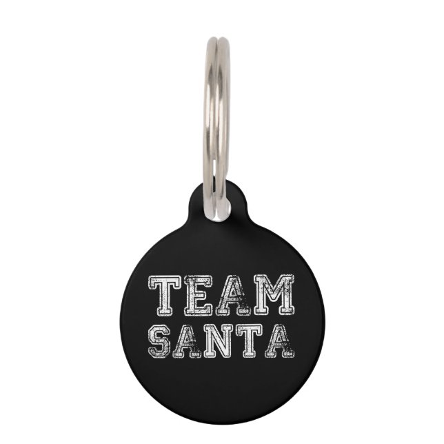 Team Santa Funny Christmas Pet Tag (Front)