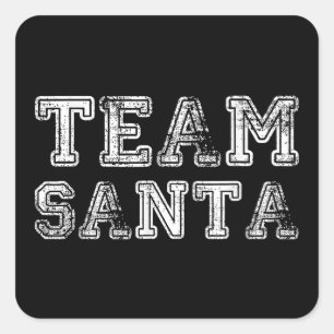 Team Santa Funny Christmas Square Sticker