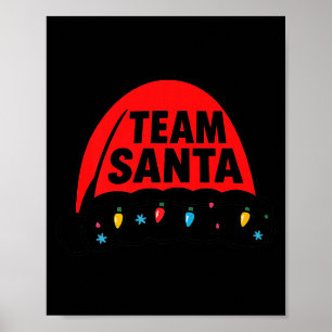 Team Santa Hat Christmas Squad Family Group Matchi Poster