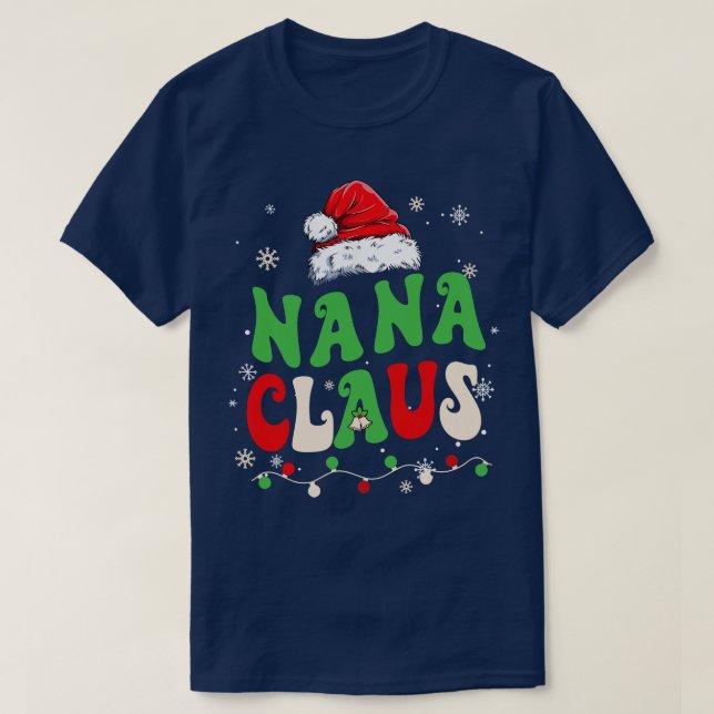 Team Santa Nana Claus Elf Matching Family Christma T-Shirt (Design Front)