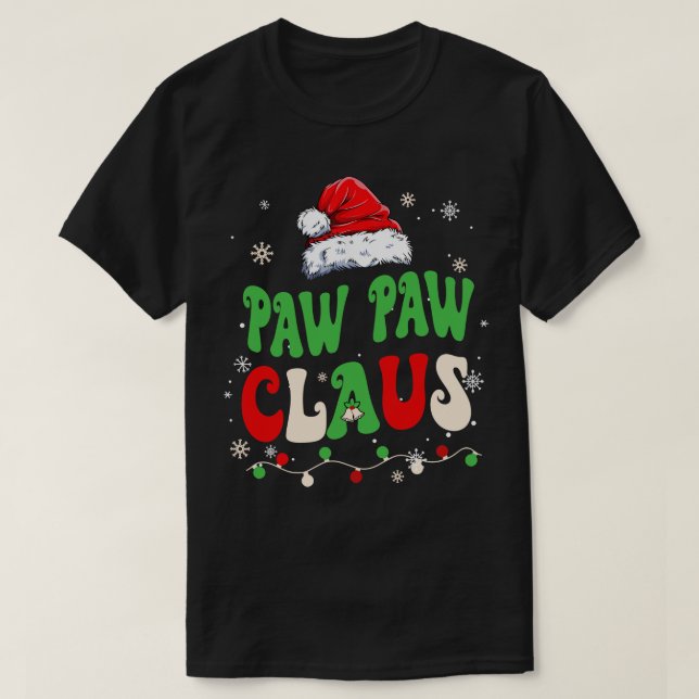 Team Santa Paw Paw Claus Matching Family Christmas T-Shirt (Design Front)