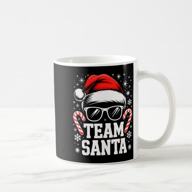 Team Santa Shirt Adult Kids Christmas Santa Squad  Coffee Mug (Right)