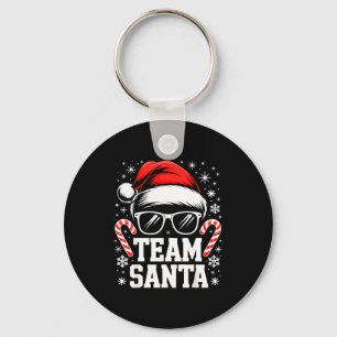Team Santa Shirt Adult Kids Christmas Santa Squad  Key Ring
