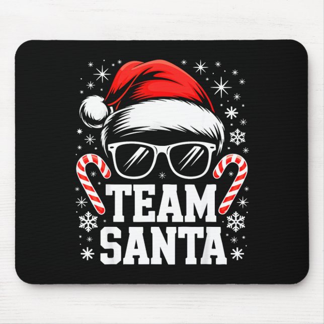 Team Santa Shirt Adult Kids Christmas Santa Squad  Mouse Pad (Front)
