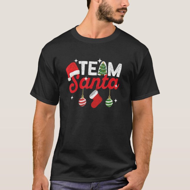 Team Santa Tradition Christmas Squad Family Matchi T-Shirt (Front)