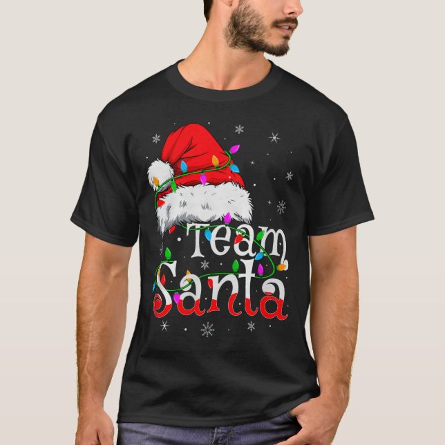 Team Santa Xmas Pajamas Matching Family Group Chri T-Shirt (Front)