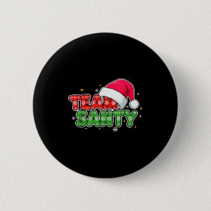 Team Santy-santa Christmas, Squad And Family 6 Cm Round Badge