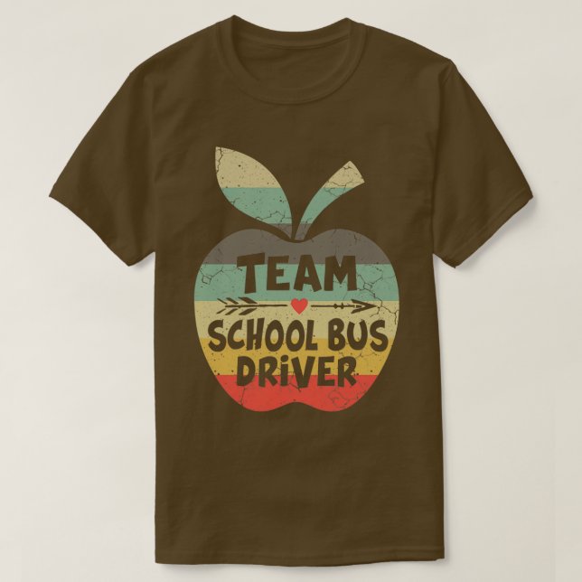 TEAM SCHOOL BUS APPLE T-Shirt (Design Front)