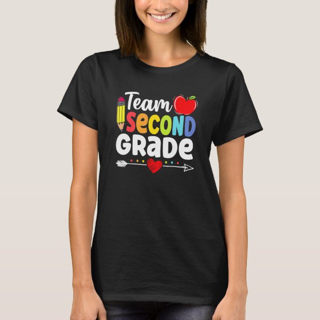 Team Second Grade Back To School Hello 2nd Grade B T-Shirt (Front)