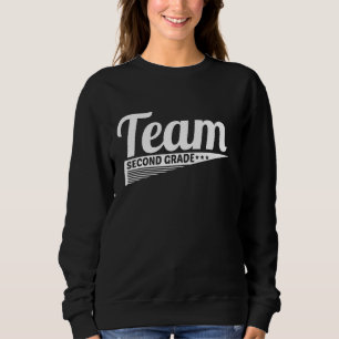 Team Second Grade Funny 2nd Grader Elementary Desi Sweatshirt