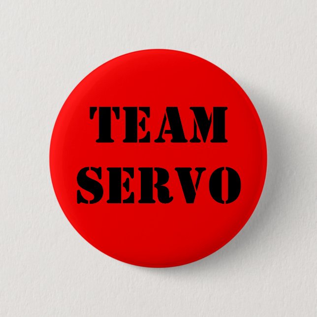 TEAM SERVO 6 CM ROUND BADGE (Front)