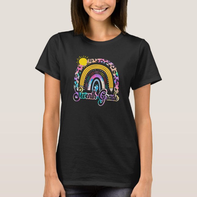 Team Seventh Grade Squad Back To School Rainbow Ki T-Shirt (Front)