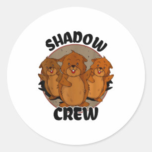 Team Shadow Crew Groundhog Day 2024 Classic Round Sticker
