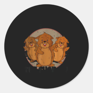Team Shadow Crew Groundhog Day Respect The Shadow Classic Round Sticker