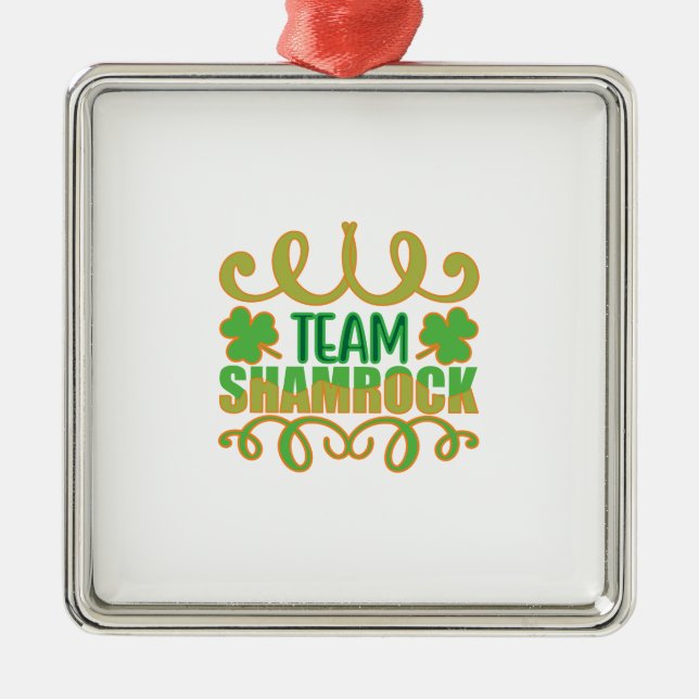 Team Shamrock Metal Ornament (Front)